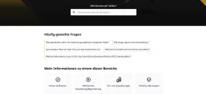 Betfair-Hilfezentrum mit Themennavigation und Nachrichtendienst